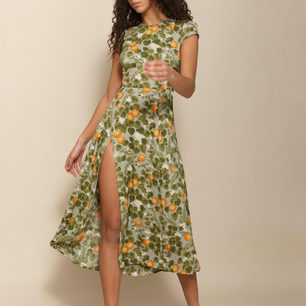 Reformation Gavin Dress Orange Grove
